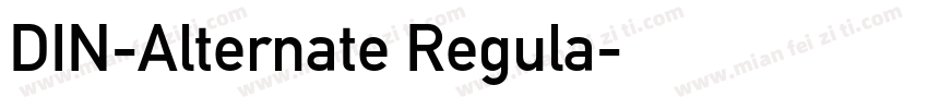 DIN-Alternate Regula字体转换
